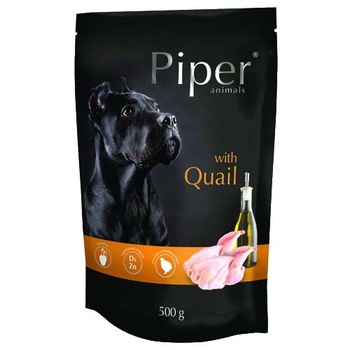 Hrana pentru caini cu prepelita Piper Adult, 500g Hrana pentru caini cu prepelita Piper Adult, 500g