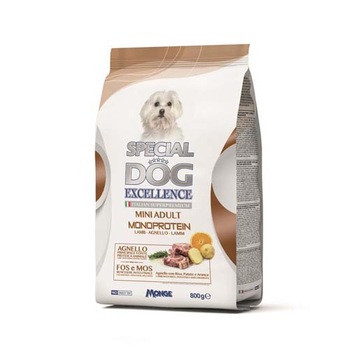 Hrana pentru caini cu miel Monge Special Dog Excellence Mini Adult Monoprotein, 800g Hrana pentru caini cu miel Monge Special Dog Excellence Mini Adult Monoprotein, 800g