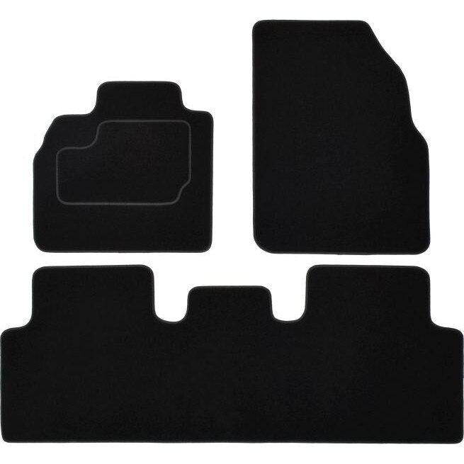 Set 3 covorase auto MAMMOOTH, Velur, pentru RENAULT GRAND SCENIC II 2004-2009 DELIVERY VAN, Negru
