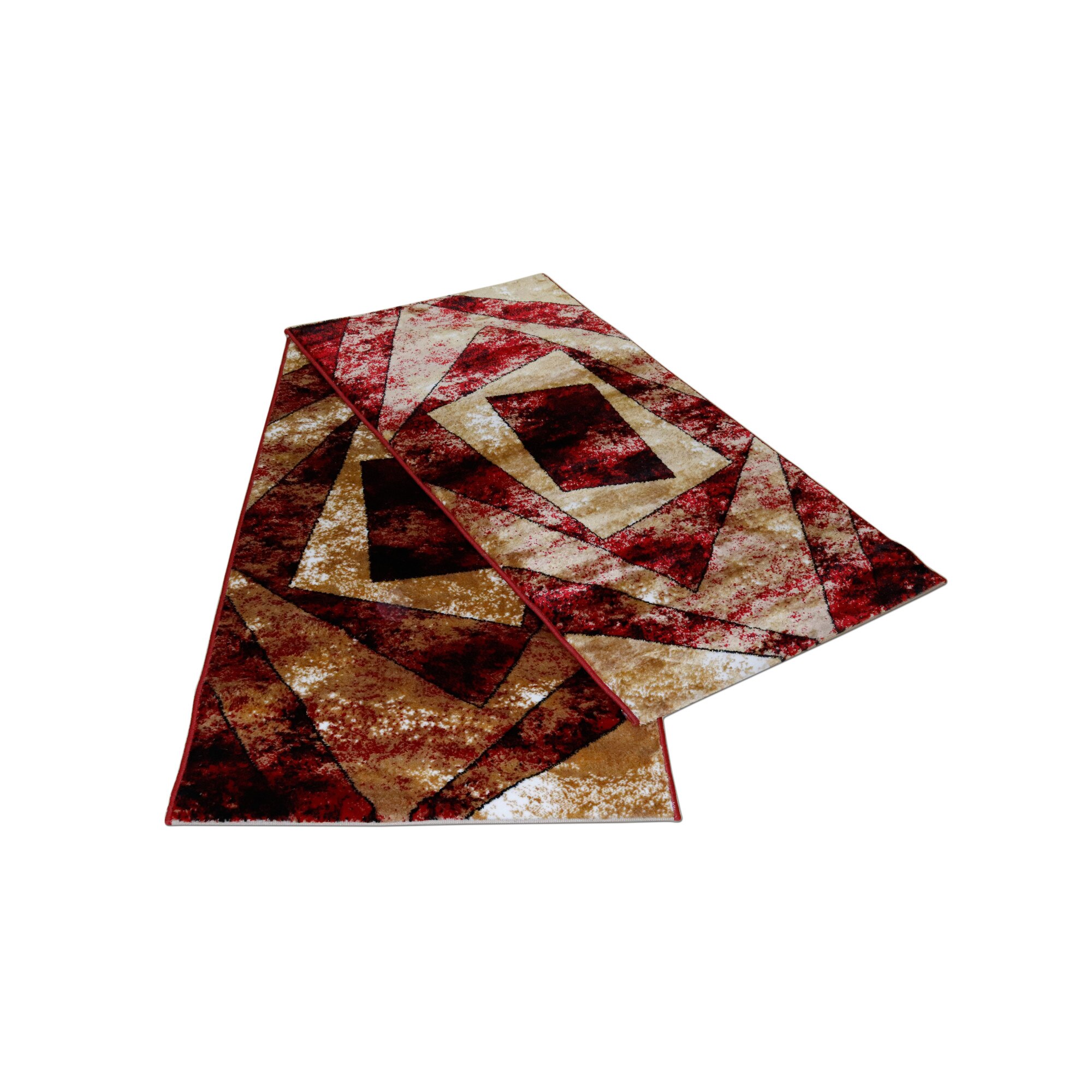 Set 2 buc.Covor Gold COLLECTION 80X150 cm -0835 rosu