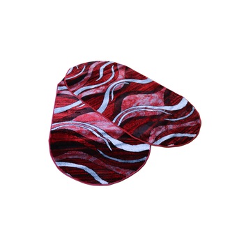 Set 2 buc.Covor Gold COLLECTION 80X150 cm oval -0845 rosu/gri Set 2 buc.Covor Gold COLLECTION 80X150 cm oval -0845 rosu/gri