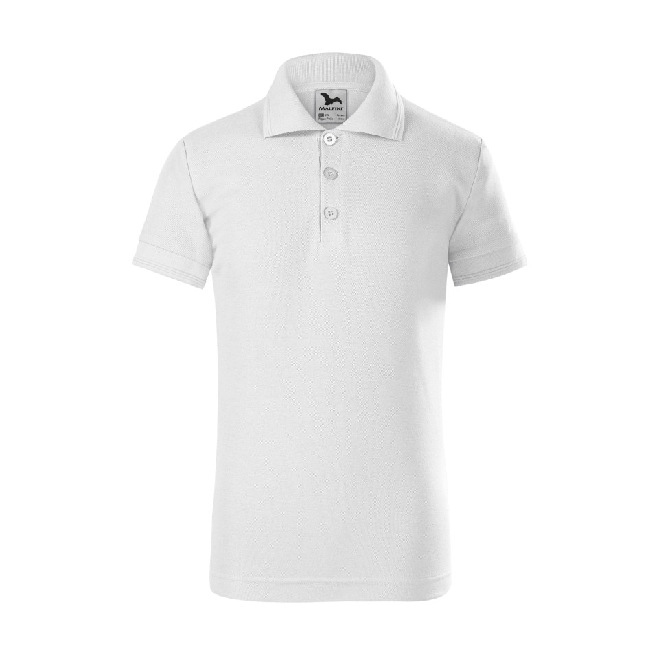 Tricou polo, copii, Alb