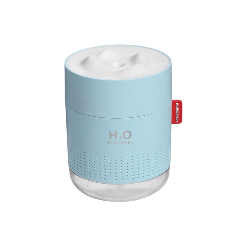 Umidificator Techstar® tip Candela, iluminare LED, Aromaterapie, Pentru Casa, Birou, Dormitor 500ml, ALBASTRU