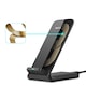 Incarcator wireless compatibil Qi, stand universal Fast Charge, pentru telefon, suport birou, negru