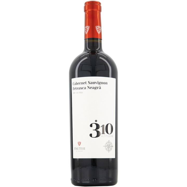 Vin Rosu Fautor 310 Altitudine, Cabernet Sauvignon & Feteasca Neagra, Sec, 0.75l