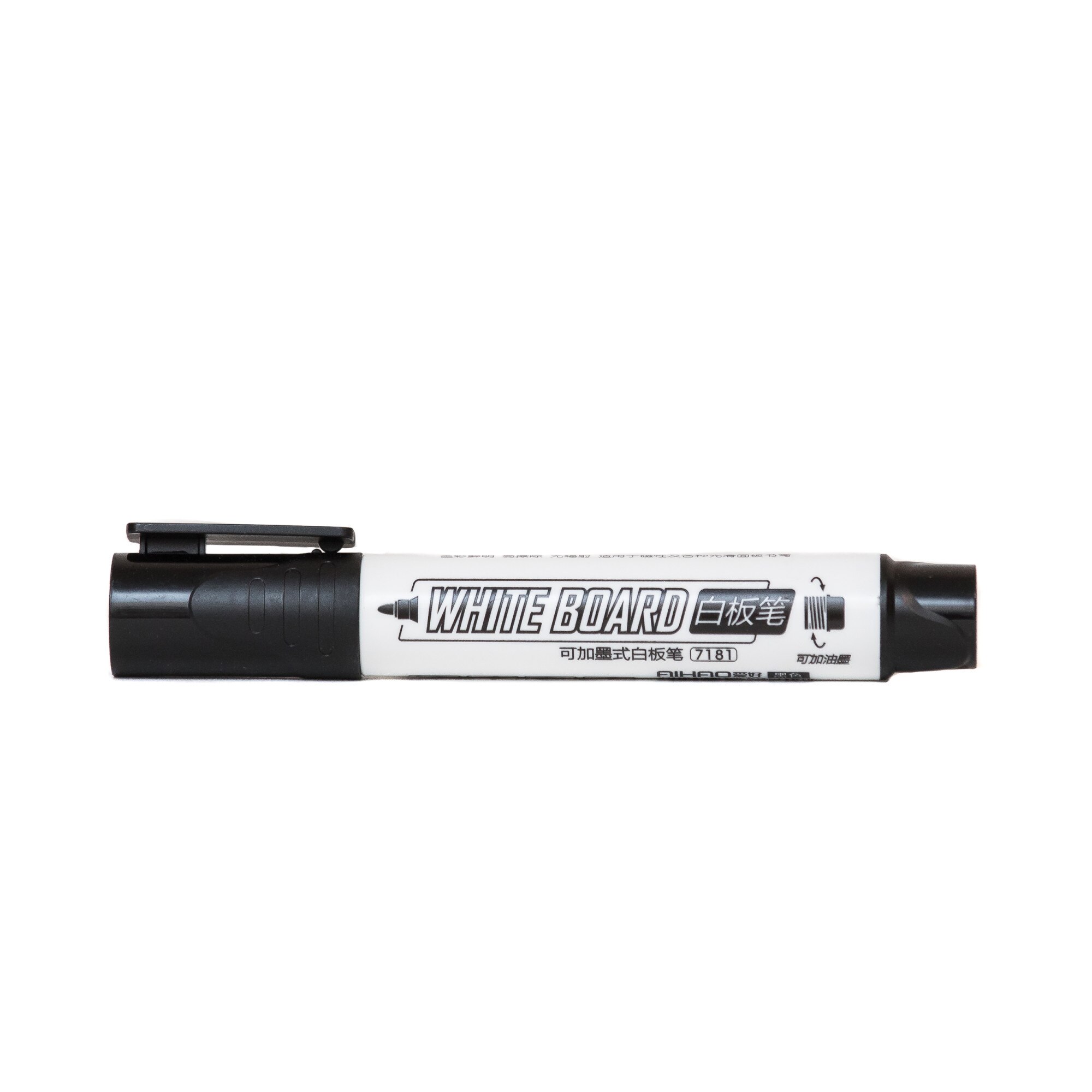 Marker whiteboard AIHAO 7181 varf rotund 1-3mm negru