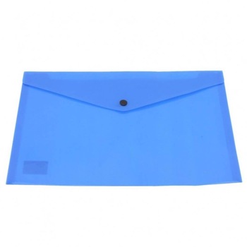 Mapa Plic Plastic A4 Factis, Inchidere cu Capsa, Culoare Albastra Mapa Plic Plastic A4 Factis, Inchidere cu Capsa, Culoare Albastra