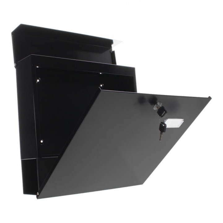 Cutia postala Kensington Neagra cu suport ziare 370 X 370 X 105 mm