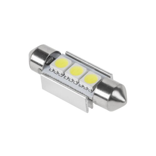 Bec LED 3X SMD5050, alb, auto CANBUS, T11X36, Vipow