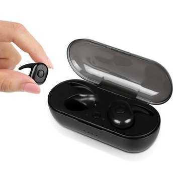 Casti TWS DT-1, Techstar®, Wireless, Bluetooth 5.0, Eliminare Zgomote Fundal, IPX5, Android, iOS Casti TWS DT-1, Techstar®, Wireless, Bluetooth 5.0, Eliminare Zgomote Fundal, IPX5, Android, iOS