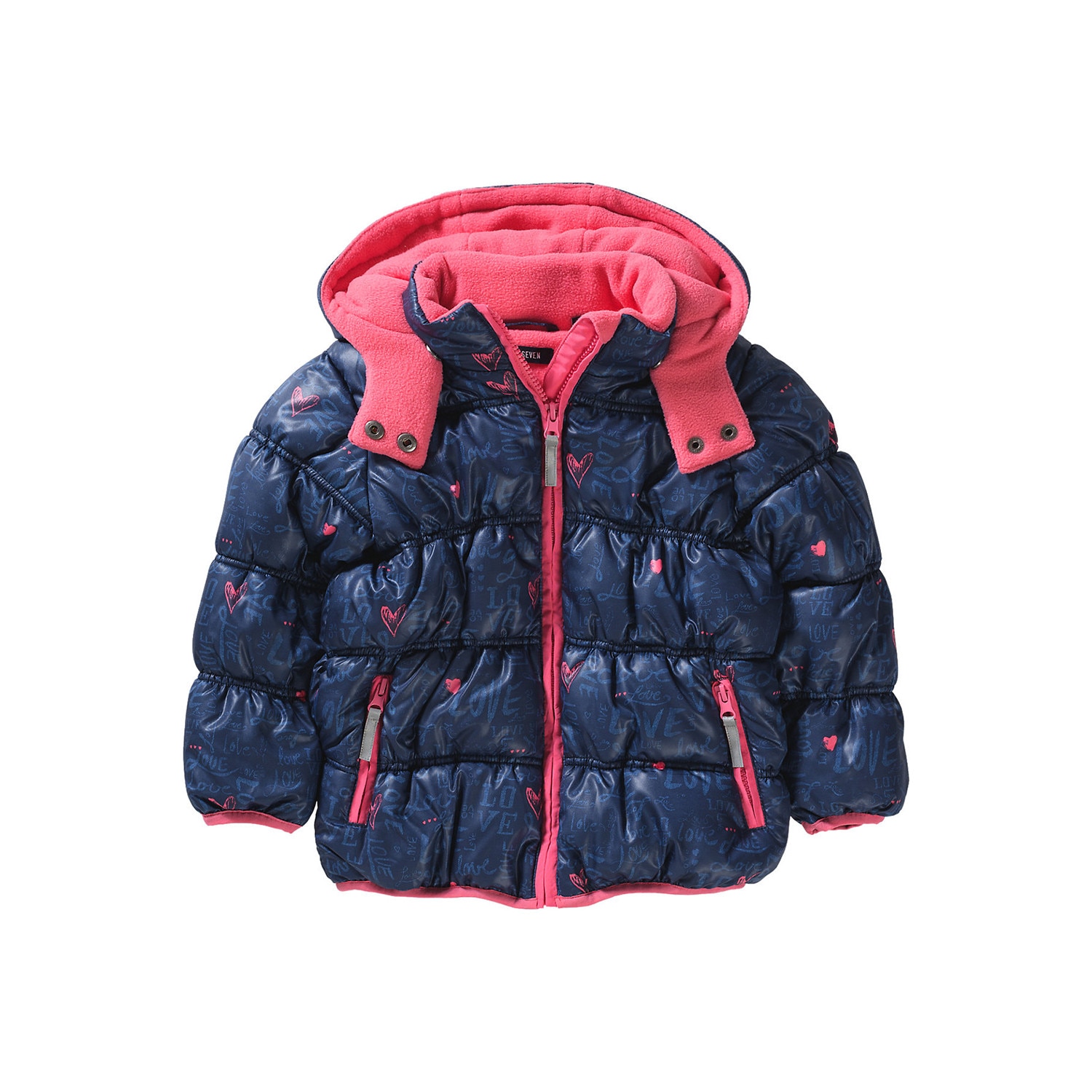 Geaca de iarna fete,Blue Seven,bleumarin/roz, marimea 122