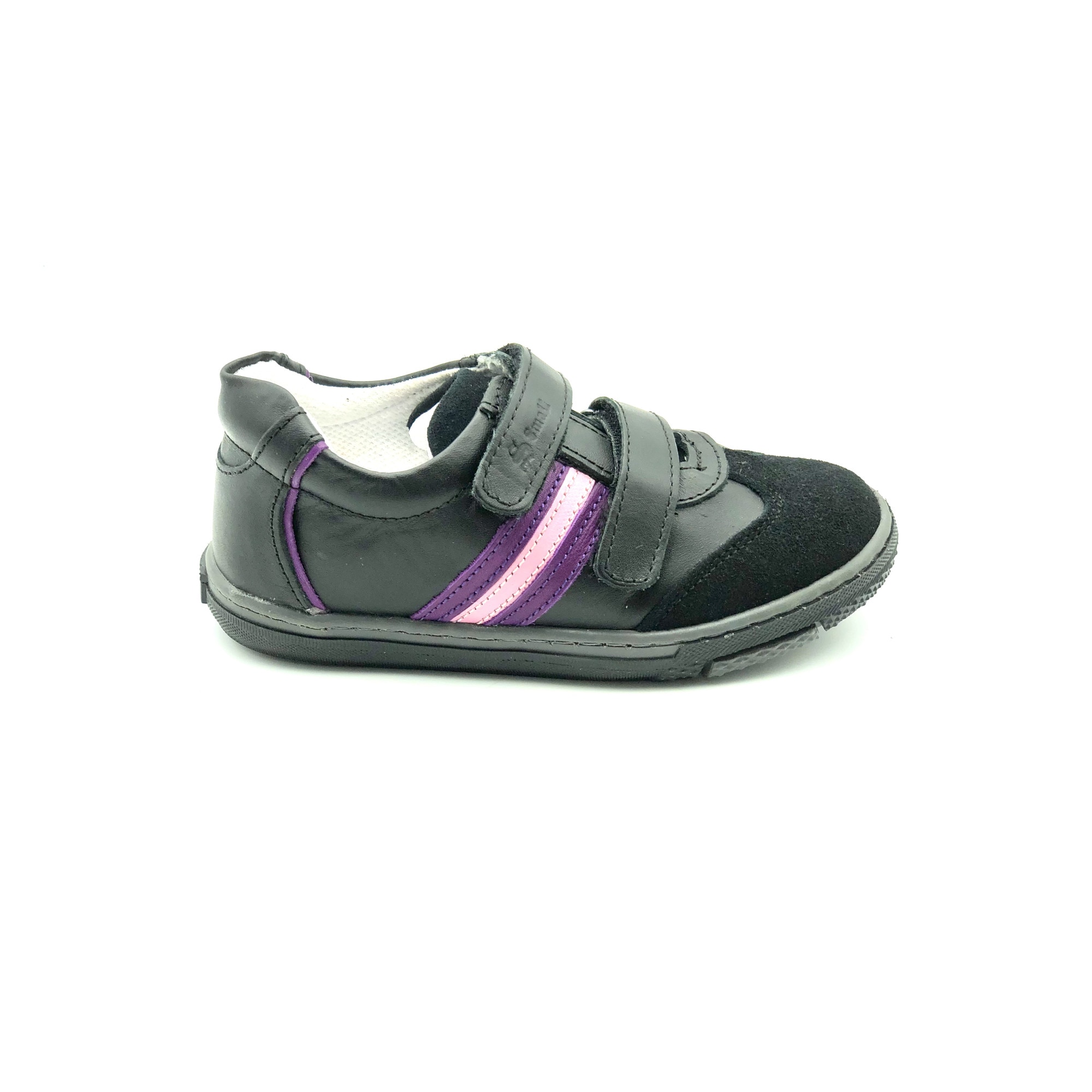 Pantofi sport ortopedici copii Sibel Bebe EVO752, piele naturala, Negru
