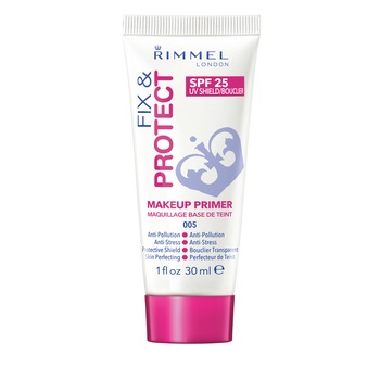 Baza de machiaj Rimmel London Fix & Protect 005 Transparent SPF 25, 30 g Baza de machiaj Rimmel London Fix & Protect 005 Transparent SPF 25, 30 g