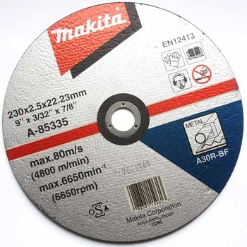 Set 10 discuri de taiere pentru metal Makita A-85335, 230x2.5 mm Set 10 discuri de taiere pentru metal Makita A-85335, 230x2.5 mm