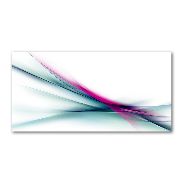 Üvegkép, 100x50 cm, Nyomtatott fali dekoráció, "Waves absztrakció", tw2-ean-osh2s-100x50-90112917