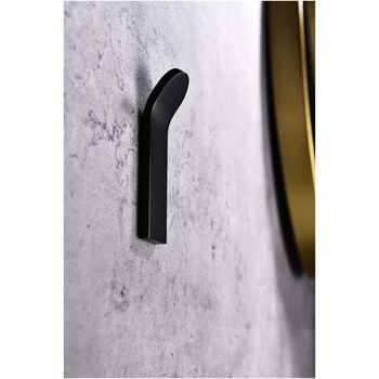 Cuier baie Aquasanit EVOLUTION, aluminiu negru mat, montaj cu banda dublu adeziva (inclusa) Cuier baie Aquasanit EVOLUTION, aluminiu negru mat, montaj cu banda dublu adeziva (inclusa)