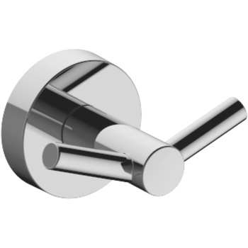 Cuier dublu pentru baie Aquasanit SHELL, zamac cromat, crom lucios, montaj cu dibluri si suruburi Cuier dublu pentru baie Aquasanit SHELL, zamac cromat, crom lucios, montaj cu dibluri si suruburi