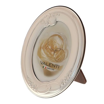 Rama Foto Ovala Nunta de Argint 15x19 cm Rama Foto Ovala Nunta de Argint 15x19 cm