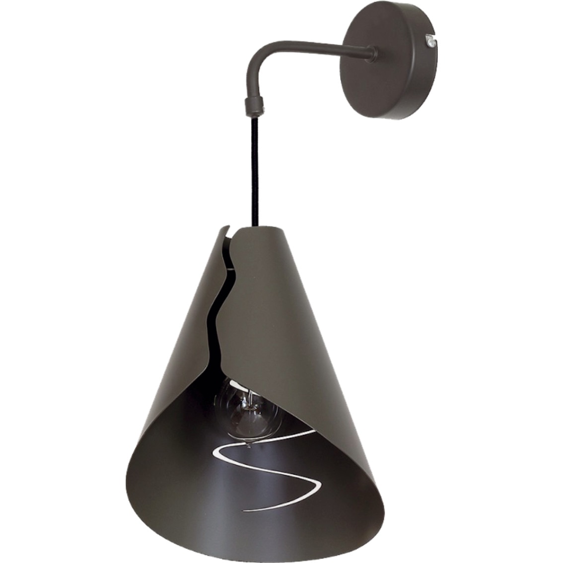 Aplica Klausen Tinkler Ap1 gri, Gri, KL 6505, E27, 1x11 W