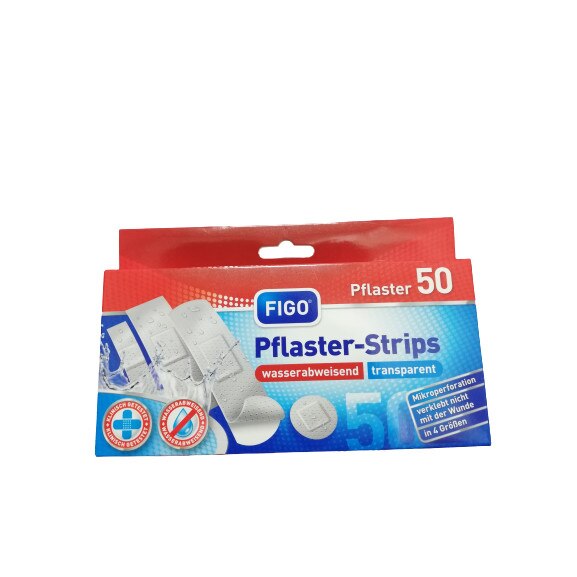 Set 50 de plasturi transparenti, Figo, diferite marimi