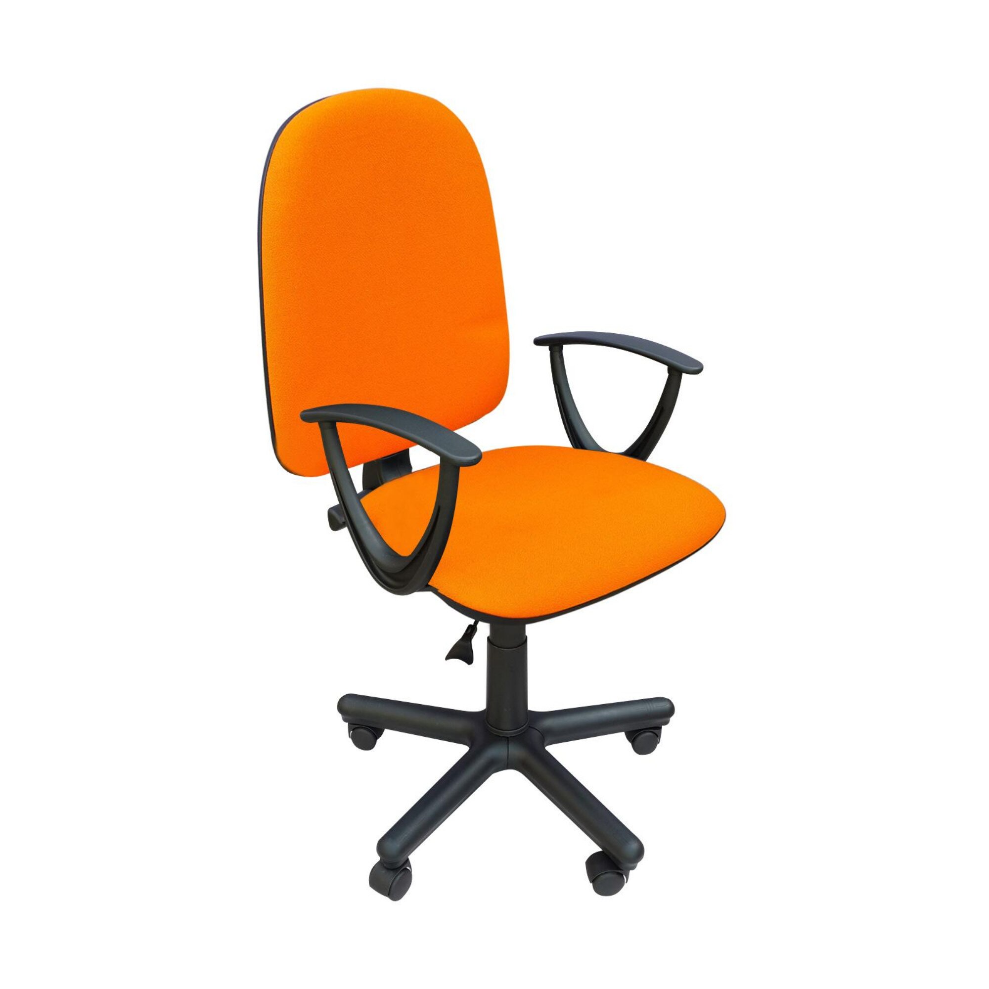 Scaun de birou Prestige II, cu brate, textil ZT2, portocaliu