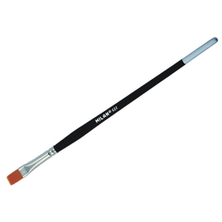 Pensula MILAN Seria 622, Varf Lat cu Par Sintetic, Numarul 6