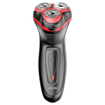 Aparat de ras Mesko MS 2926 , 3 capete rotative, Trimmer, Nergu/rosu Aparat de ras Mesko MS 2926 , 3 capete rotative, Trimmer, Nergu/rosu