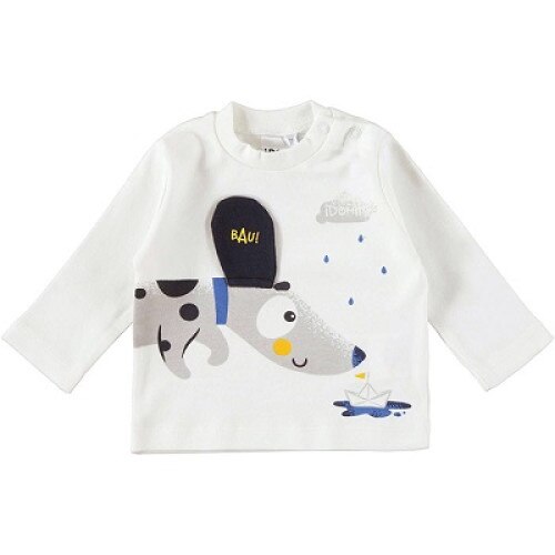 Bluza baiat Ido alba cu catelus