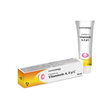 Crema cu vitamina A, E, C, Santaderm, 50 ml Crema cu vitamina A, E, C, Santaderm, 50 ml