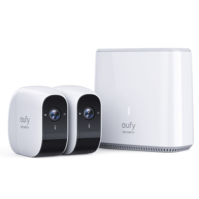 Kit supraveghere video Wireless Anker eufyCam E, FullHD, IP65, Nightvision, Autonomie 365 zile, 2 camere, White
