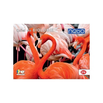 Caiet de biologie 24 file pentru scoala, Flaming roz Caiet de biologie 24 file pentru scoala, Flaming roz
