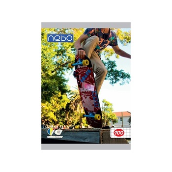 Caiet pentru scoala, BNW, model Skateboard, A5 100 file Caiet pentru scoala, BNW, model Skateboard, A5 100 file