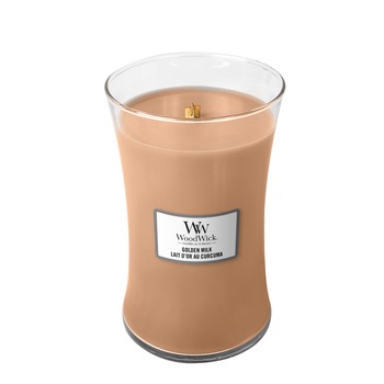 Lumanare Parfumata Borcan Mare Golden Milk, WoodWick® Lumanare Parfumata Borcan Mare Golden Milk, WoodWick®