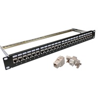 patch panel 19quot modular echipat cat5e lankatt ftpstp 24port x rj45 1u autosertizare ecranat suport de cabluri integrat imagen 42_0_
0
