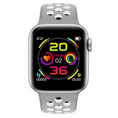 Ceas Smartwatch Techstar® W5 Argintiu, 1.54 inch IPS, Monitorizare Cardiaca, Tensiune, Sedentarism, Bluetooth 4.2