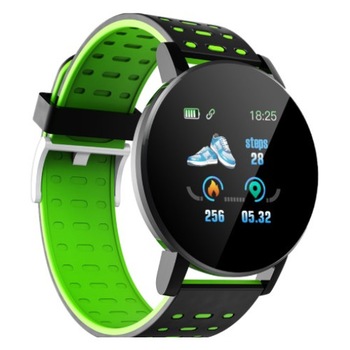 Smartwatch Techstar® 119, Verde, Unisex, Waterproof, IP67, BT 4.0, Ecran 1.3 inch, Conectare Android si iOS Smartwatch Techstar® 119, Verde, Unisex, Waterproof, IP67, BT 4.0, Ecran 1.3 inch, Conectare Android si iOS