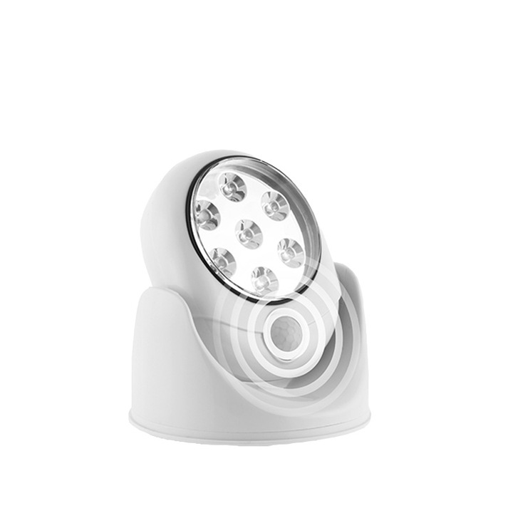 Lampa Led cu Senzor de Miscare, Rotire 360, Raza 3 m, 10 x 12 x 4 cm