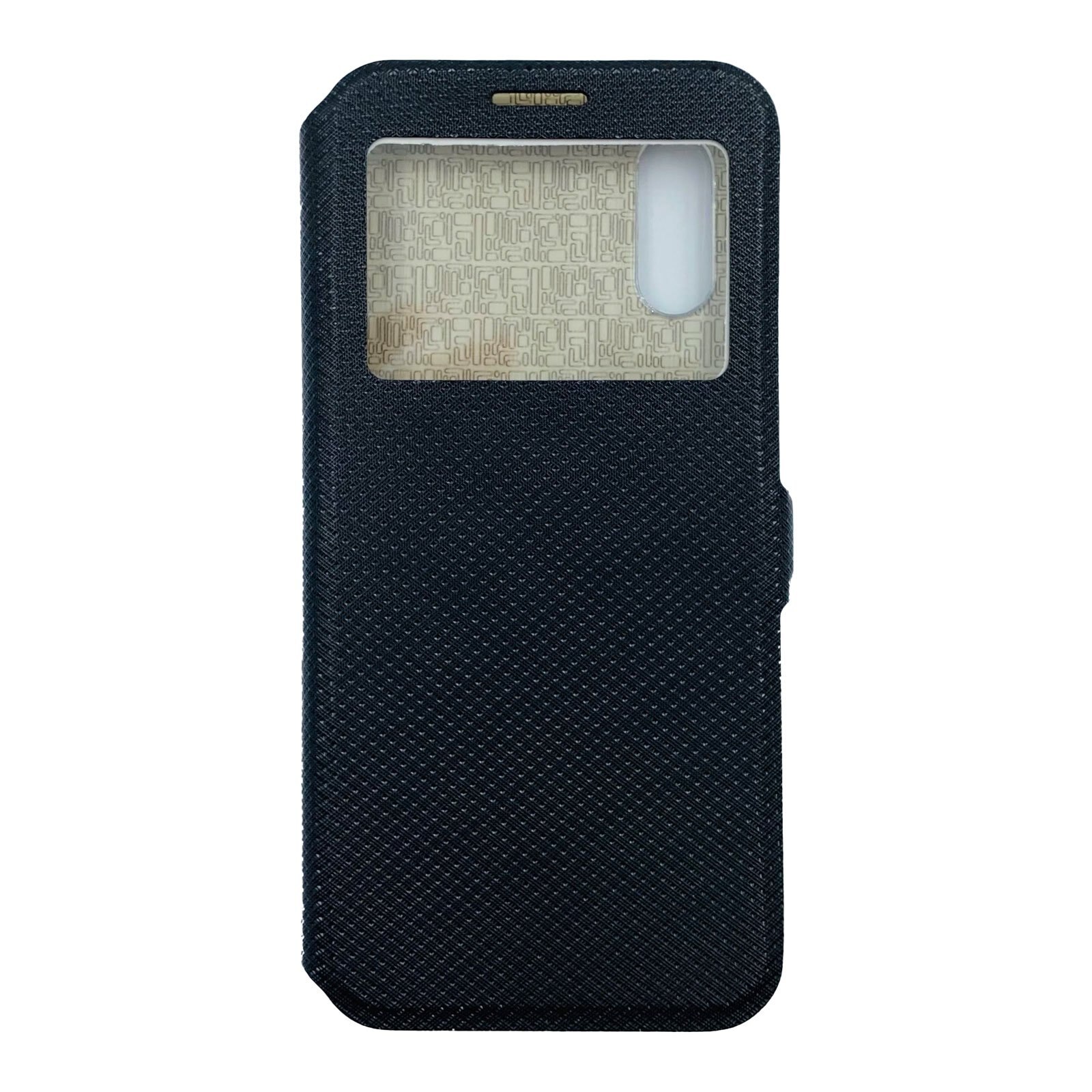 Husa Flip Carte Samsung Galaxy A01 model S-View cu Stand Telefon, Antisoc, Viceversa Negru