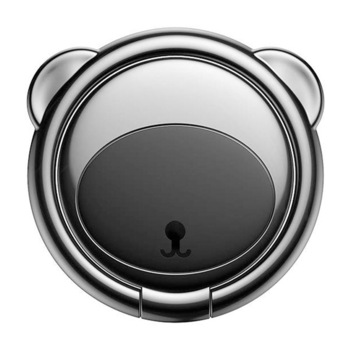 Suport Telefon Inel Baseus, Bear Finger Grip Stand, Negru Suport Telefon Inel Baseus, Bear Finger Grip Stand, Negru