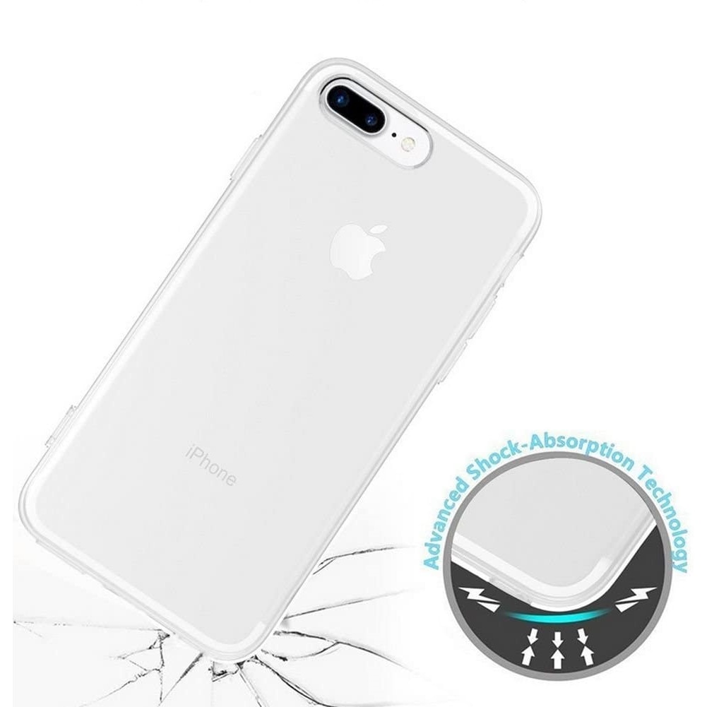 Husa protectie compatibila cu iPhone 7 Plus / iPhone 8 Plus din silicon transparent, ultra-slim 0.3 mm, perfect fit, anti alunecare
