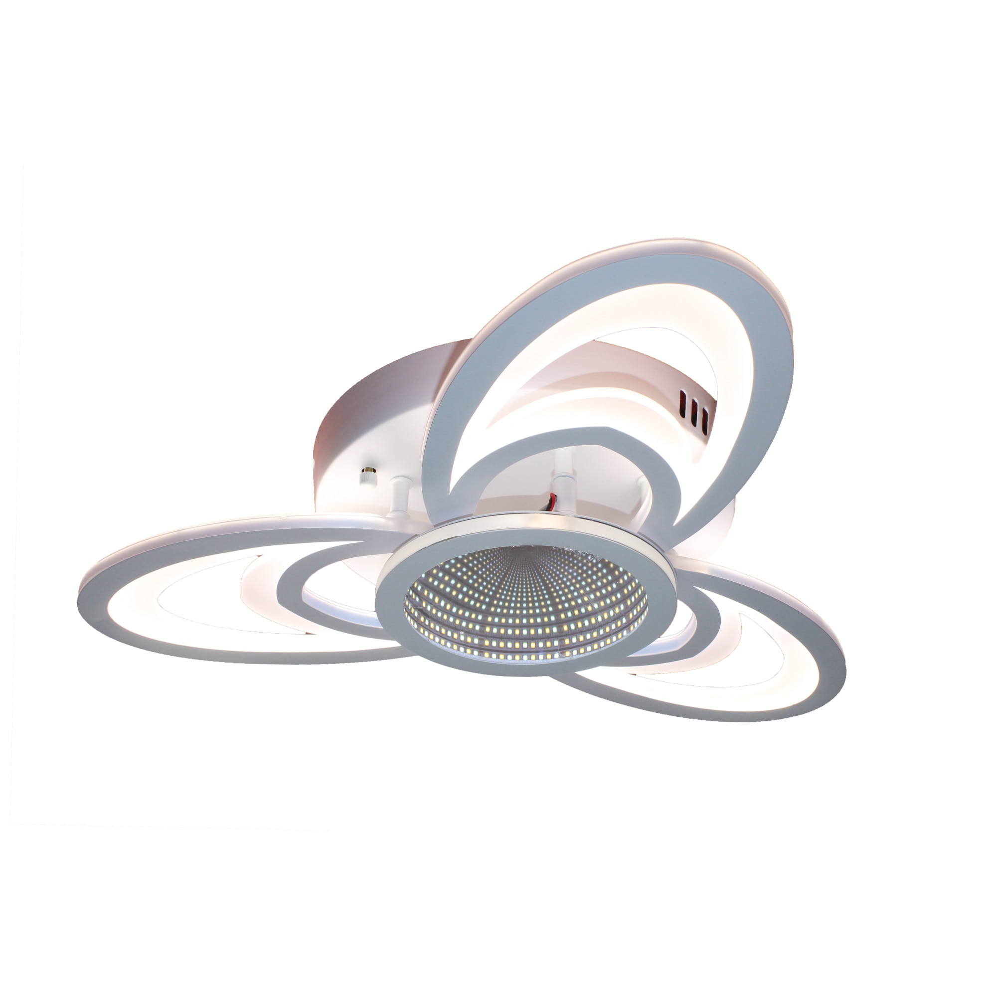Lustra 3D Design SLS - Efect 3D, Tip soclu LED, Telecomanda, 120 w, 3 Tipuri de Lumina