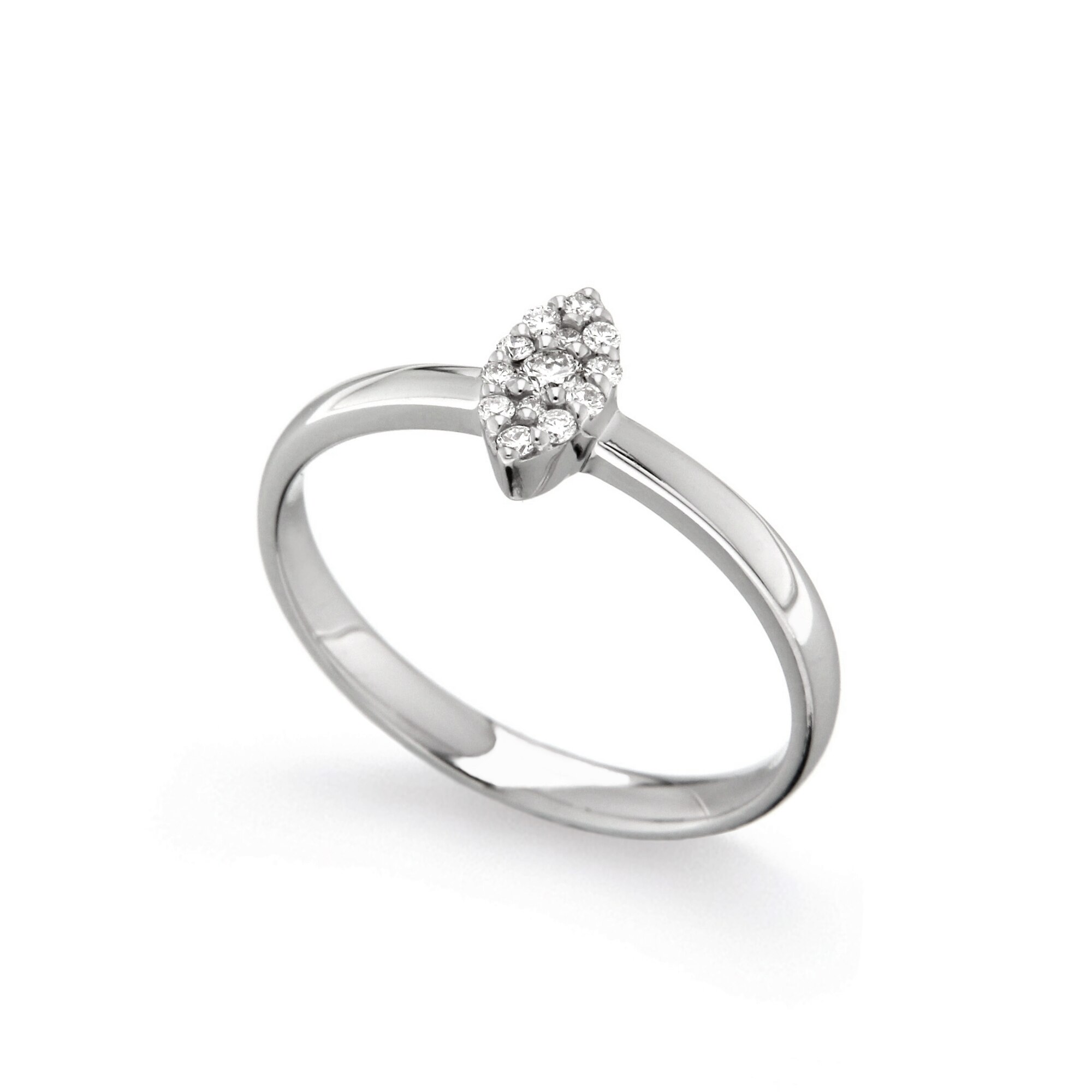 Steep instance Prospect Inel de logodna din aur alb 18 K, 1.7 g, diamante 0.11 carate, marime 54,  Orsini - eMAG.ro