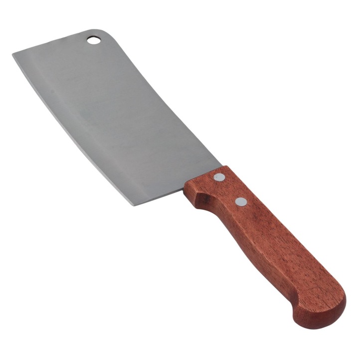 Cutit satar chinezesc Shopiens® cu lama rezistenta inoxidabila ideal pentru gatit, 30 cm