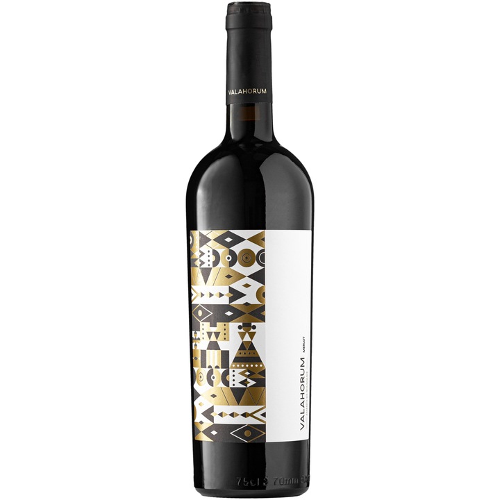 Vin Rosu Valahorum, Merlot, Sec, 0.75l