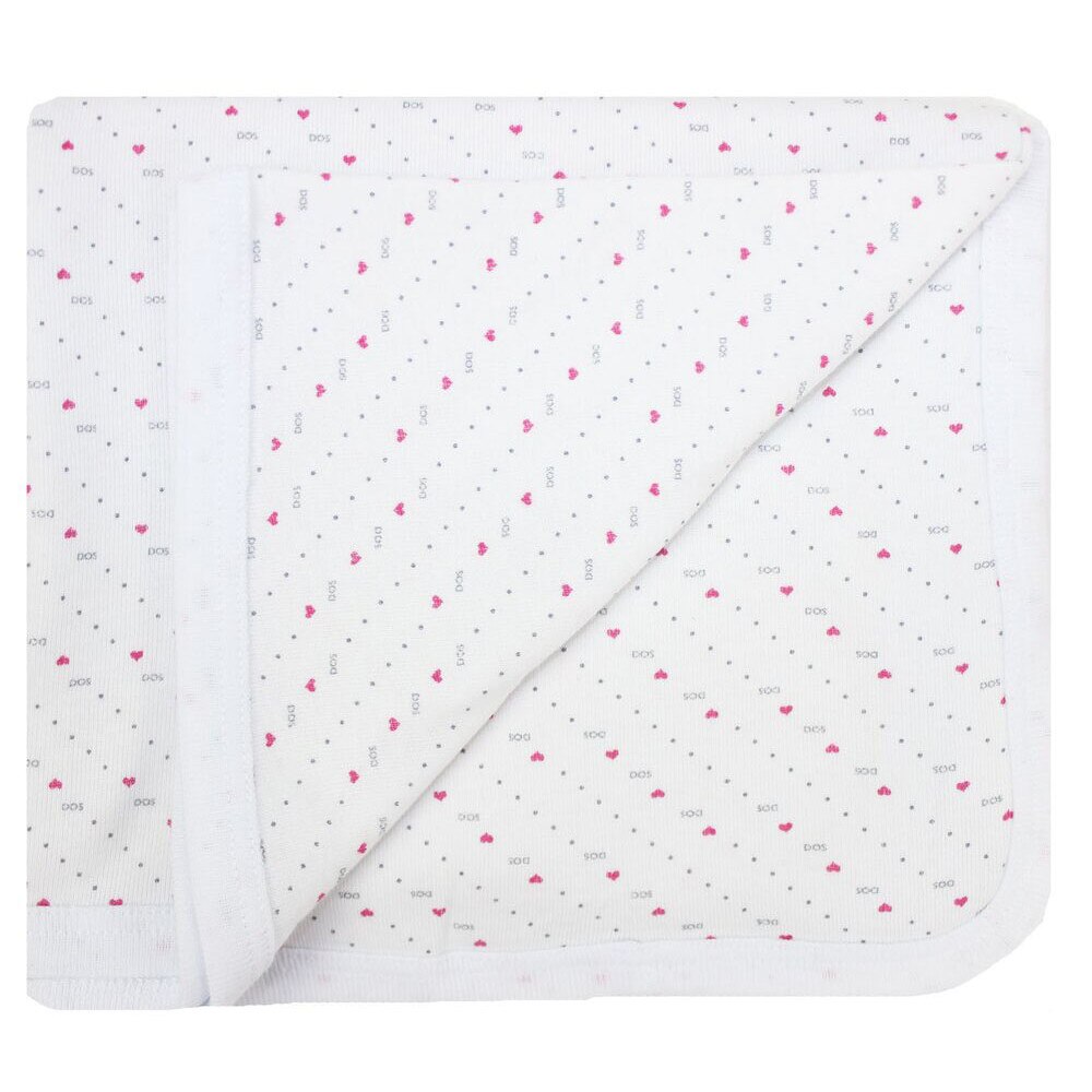 Paturica bumbac, inimioare, 80x90cm