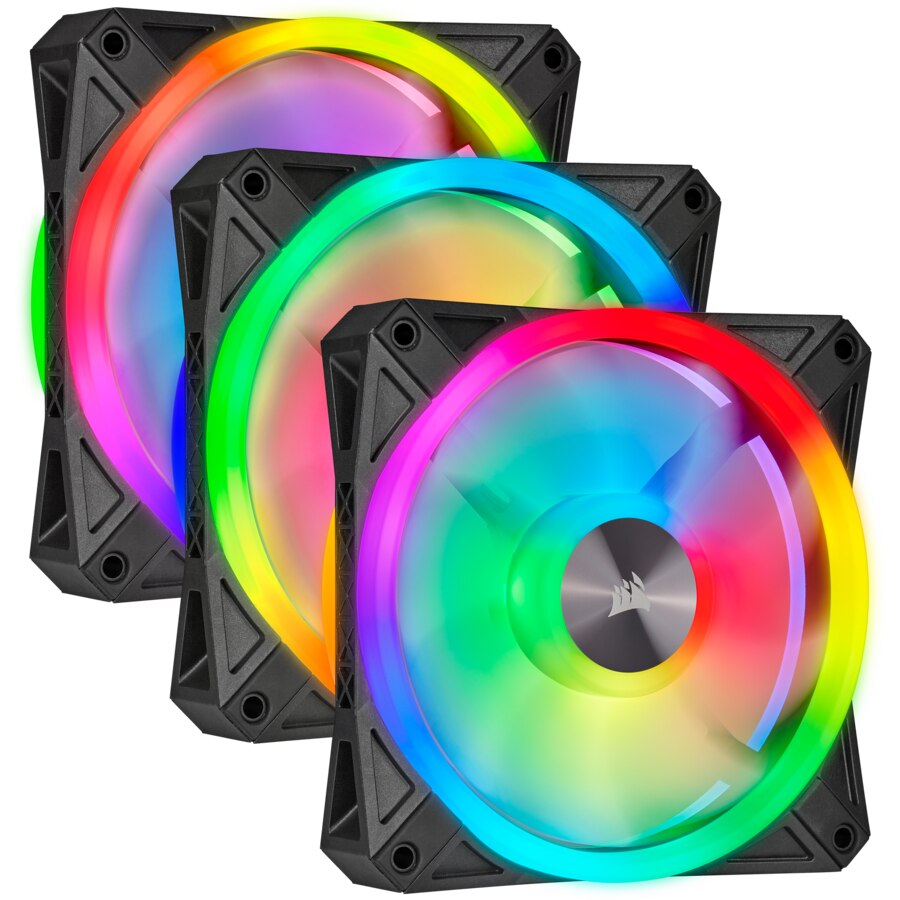 Ventilator Corsair iCUE QL120 RGB, 120mm, PWM, Three Fan Pack