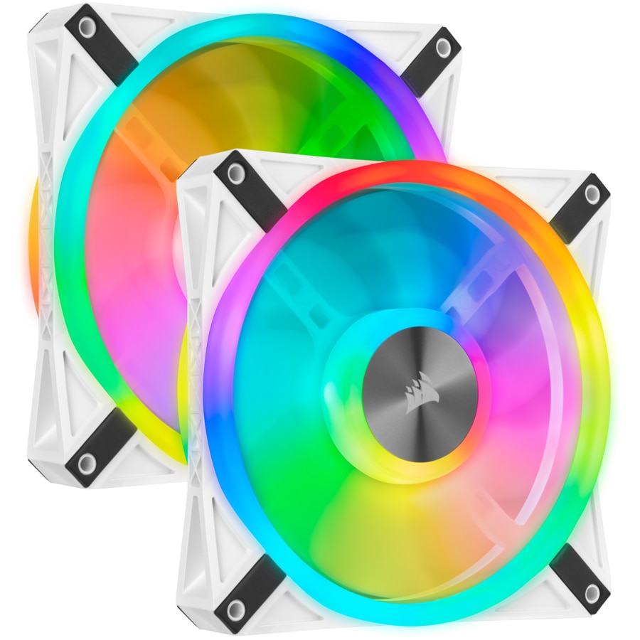 Ventilator Corsair iCUE QL140 RGB, 140mm, PWM, Kit, White