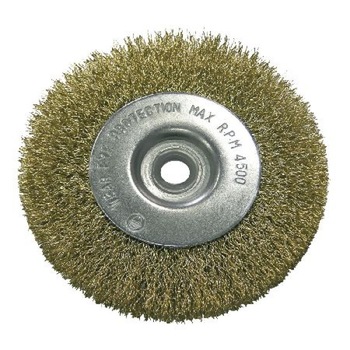 Perie sarma alama cu orificiu Proline, tip circular, 150 mm Perie sarma alama cu orificiu Proline, tip circular, 150 mm