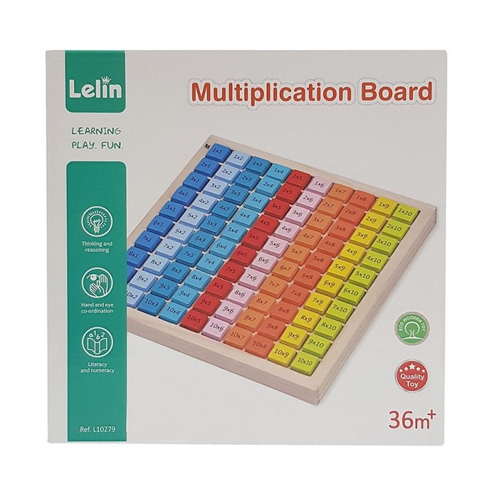 Дървена играчка Lelin, Таблица за умножение