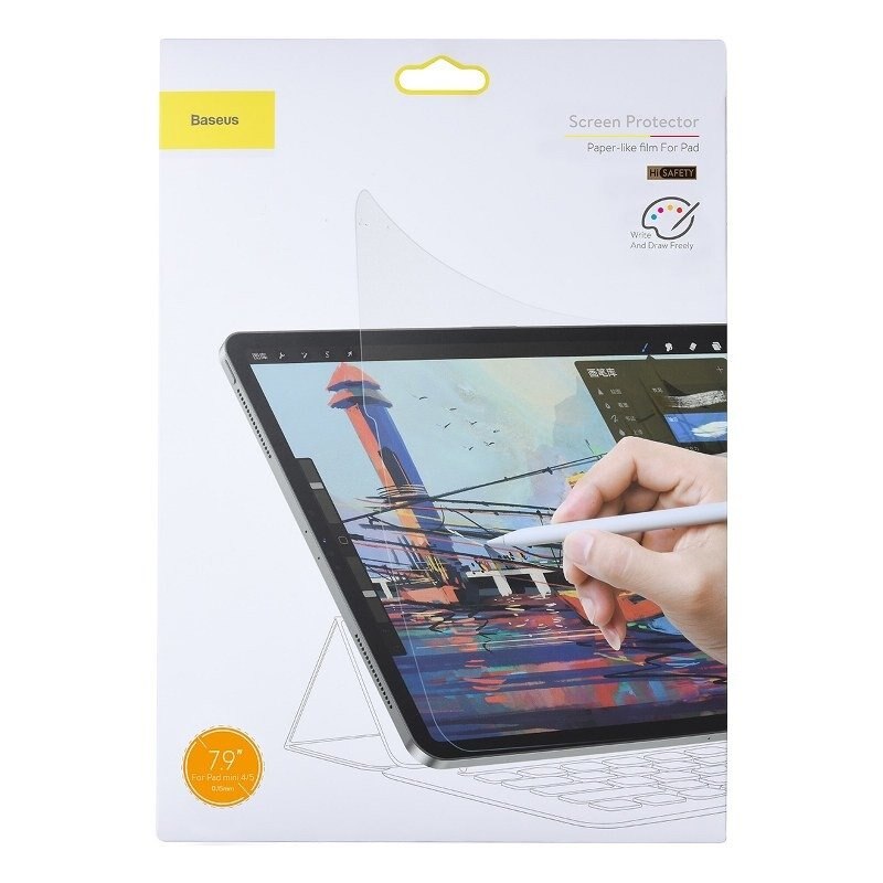 Folie Paper Like Baseus, iPad Mini 4/5, 7.9 Inch, Transparenta